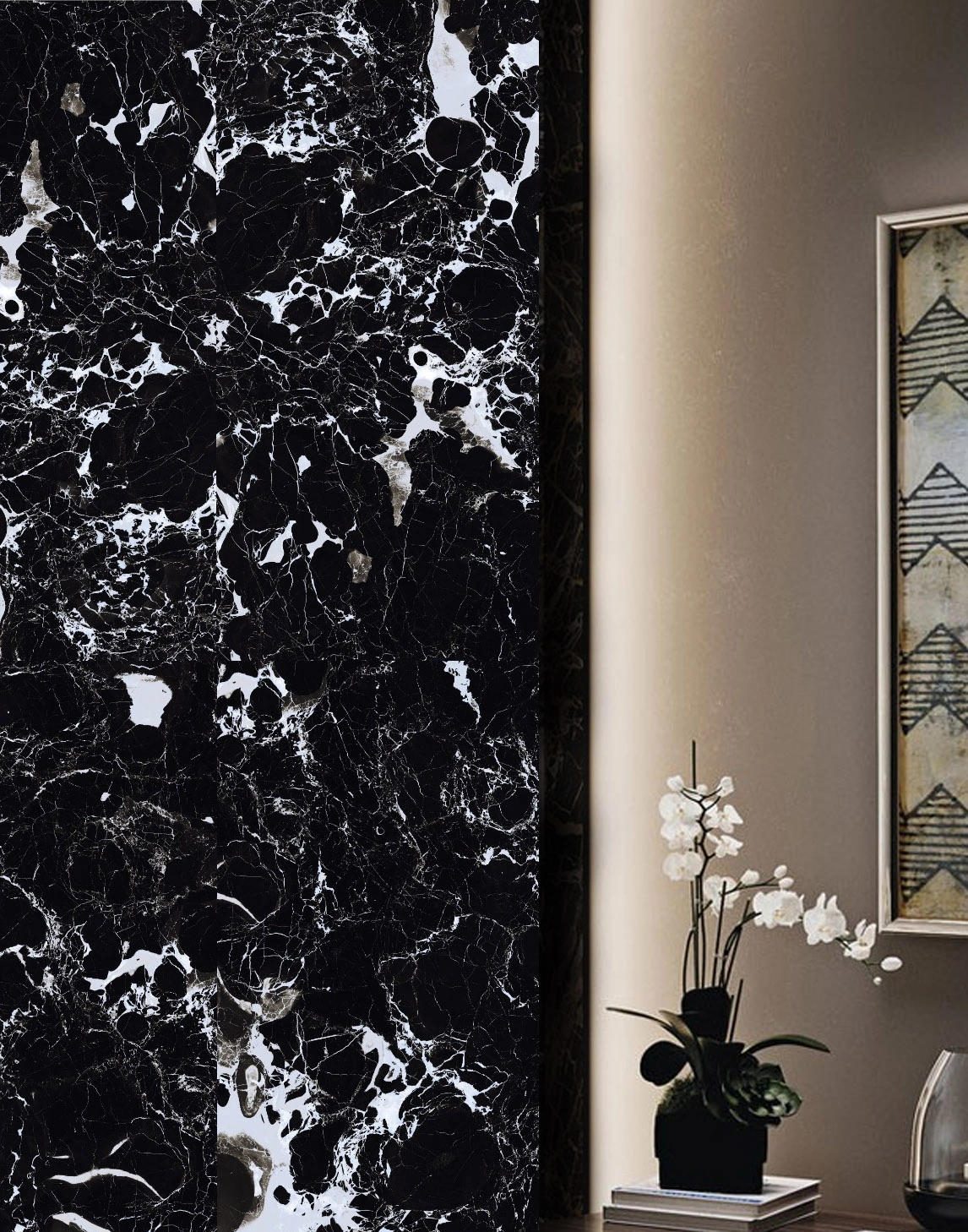 Matētas flīzes IMPERIAL BLACK MARBLE, 60x120 cm, AM